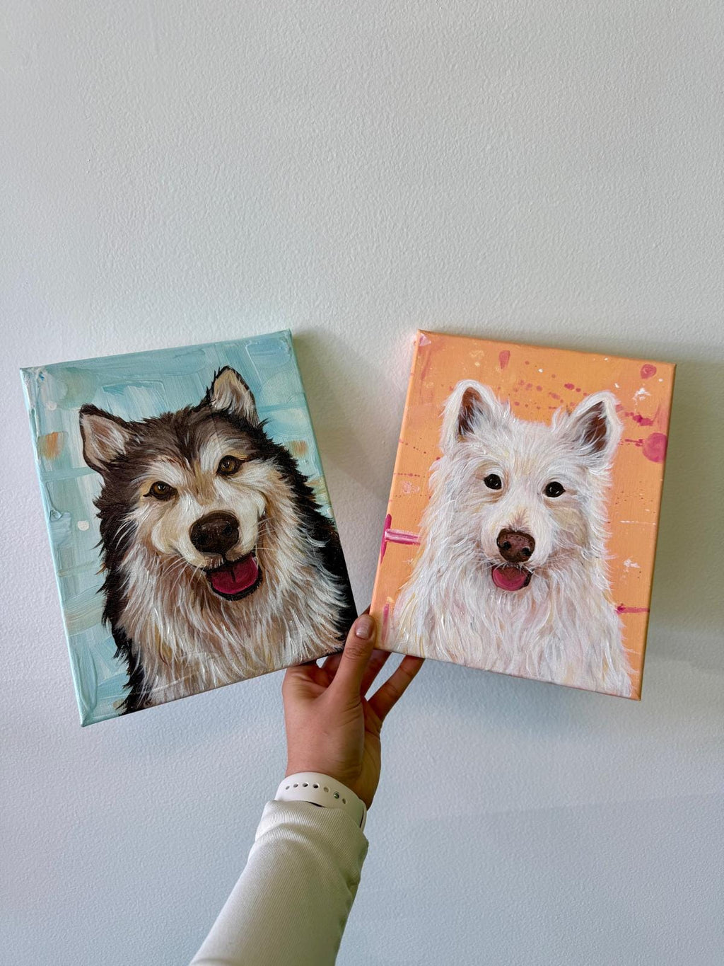 Hand painted Custom Pet Portrait 8X10" + FREE GIFT