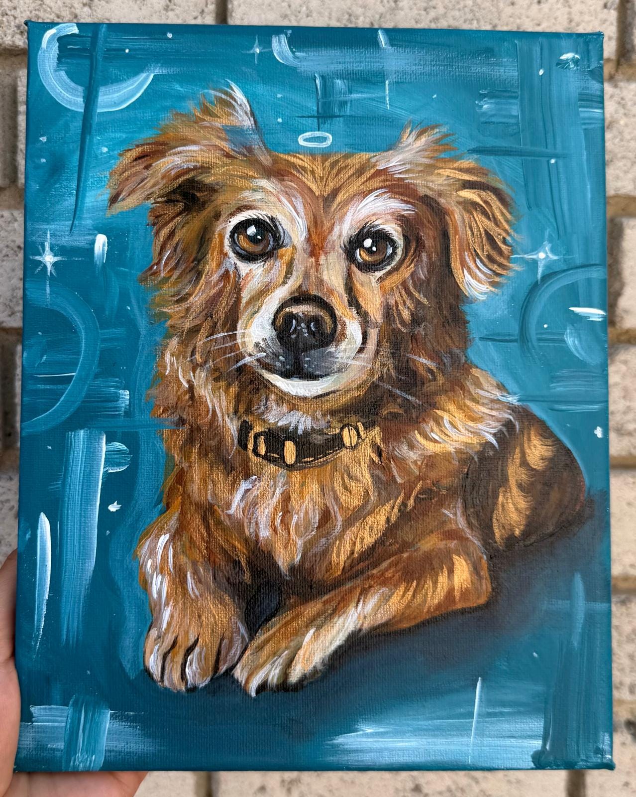 Hand painted Custom Pet Portrait 8X10" + FREE GIFT