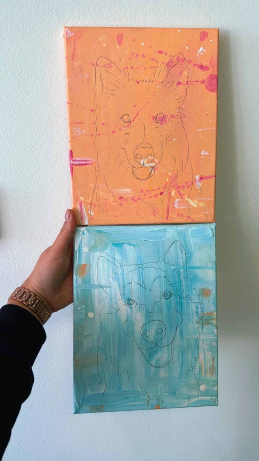 Hand painted Custom Pet Portrait 8X10" + FREE GIFT