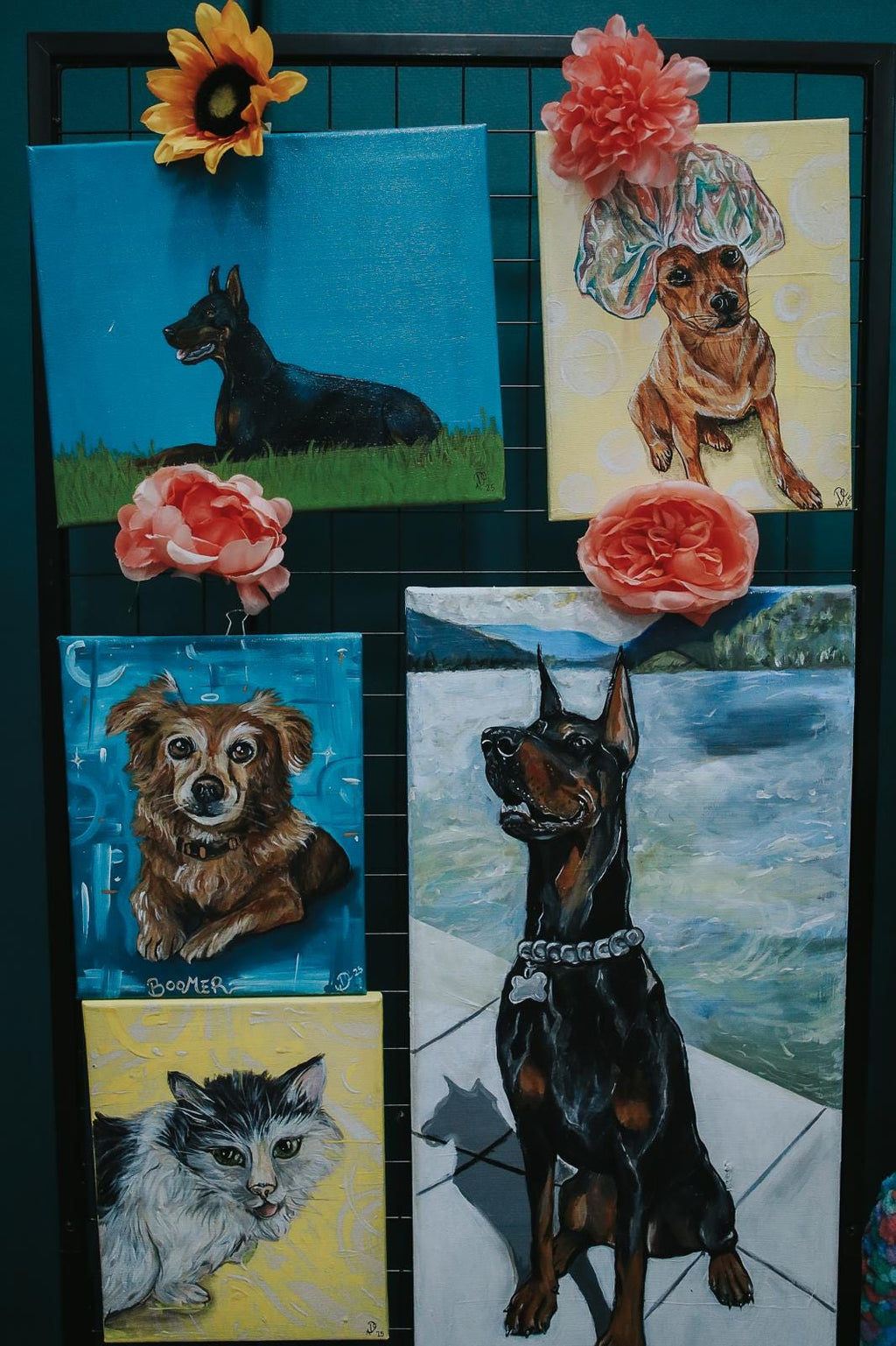 Hand painted Custom Pet Portrait 8X10" + FREE GIFT