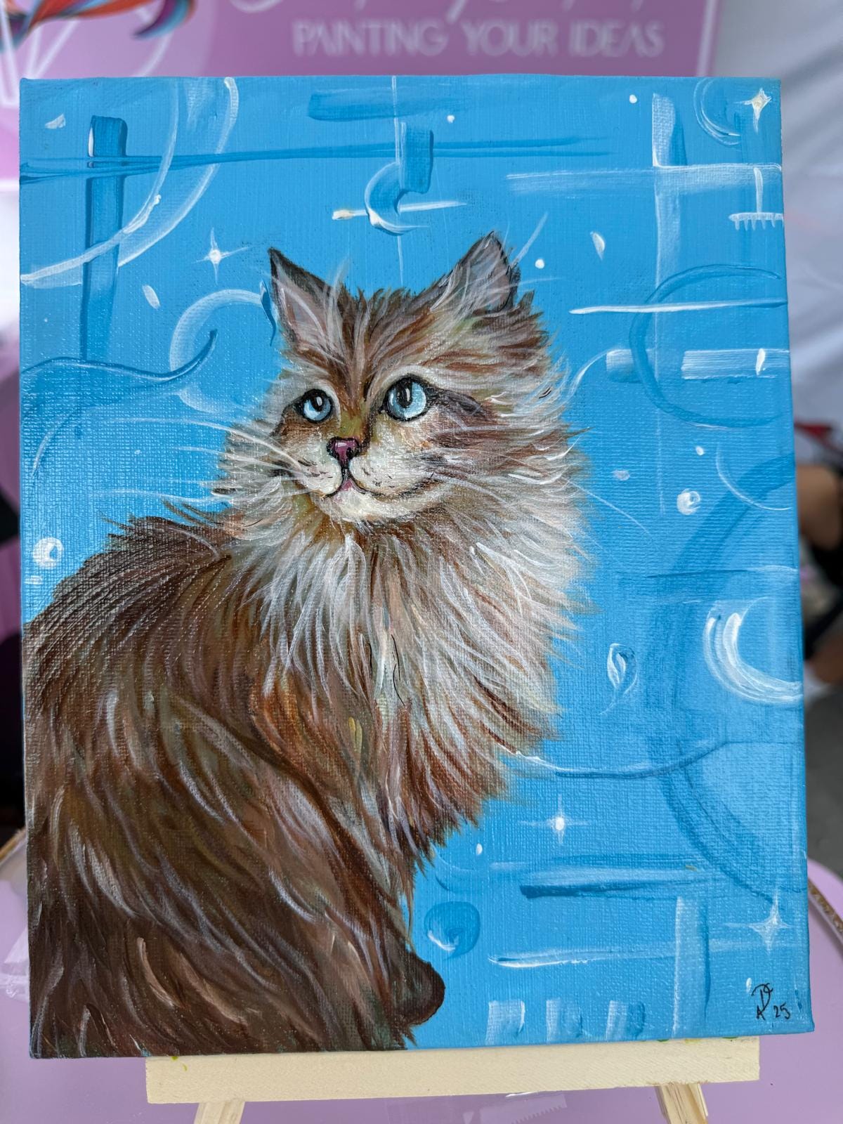 Hand painted Custom Pet Portrait 8X10" + FREE GIFT